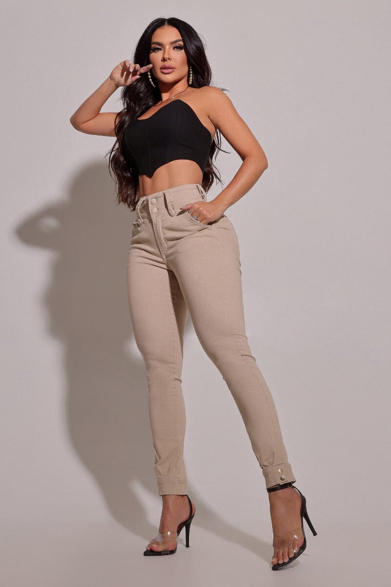 Calça Jeans Modeladora Nude Zary Moda - foto 3