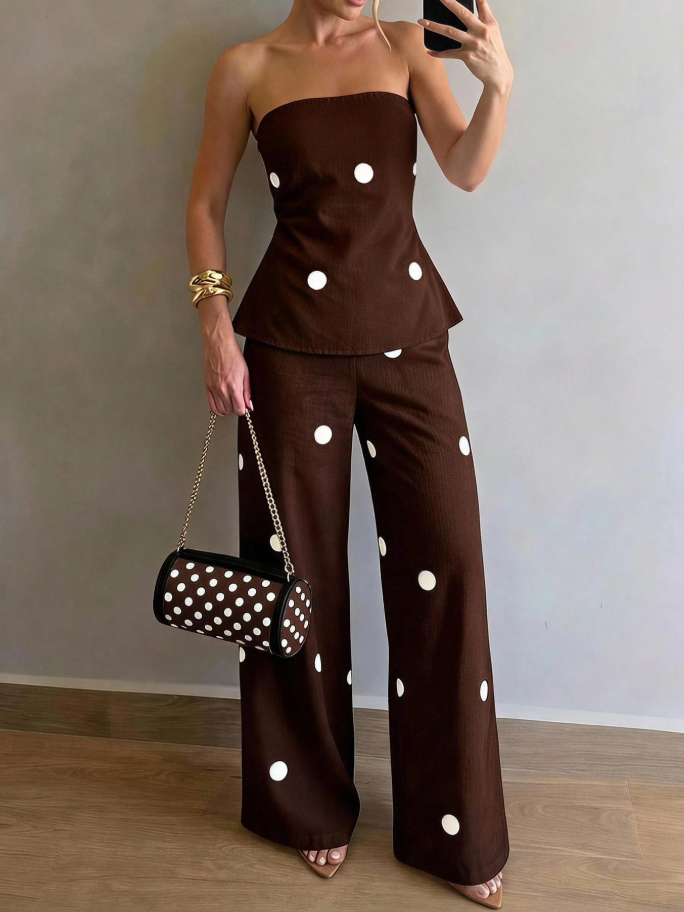 Conjunto Feminino Mirella Marrom Zary Moda - frente