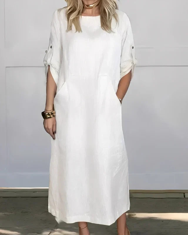 Vestido Casual Susan | Linho Puro — Zary Moda