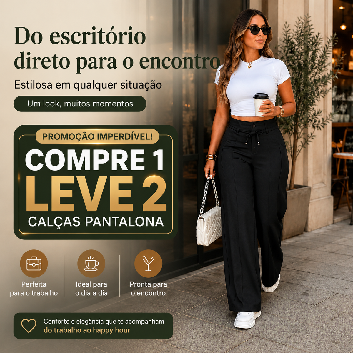 Calça Pantalona Julie em malha de seda gelo Zary Moda - foto 2