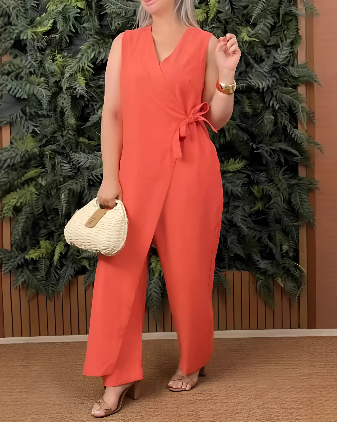 Macacão Bela | Decote em V — Zary Moda