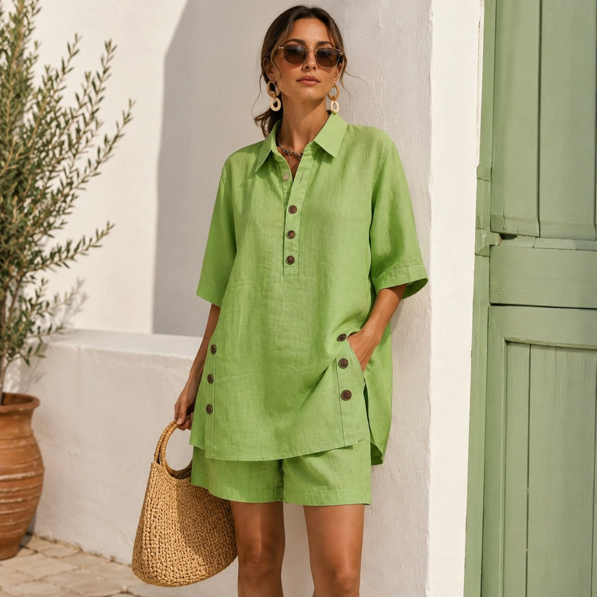 Conjunto Velena em linho de algodão Zary Moda - foto 5