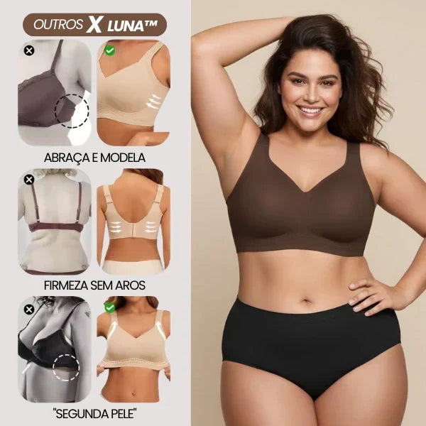 Kit 3 Sutiãs Luna Comfort™ - Sutiã com Efeito Invisível e Zero Marcas — Zary Moda