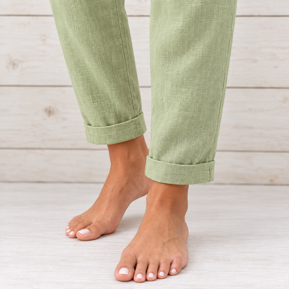(Compre 1 Leve 2) Calça Cagliari em Linho de Algodão e Cós Ajustável