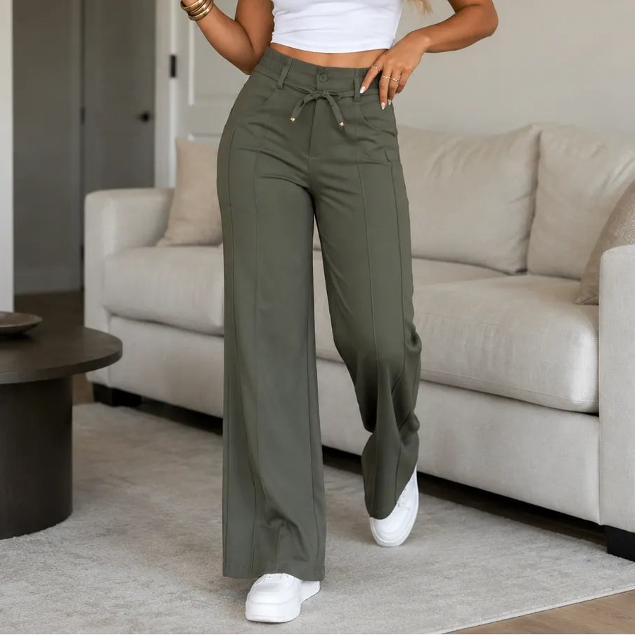 Calça Pantalona Julie em malha de seda gelo Zary Moda - foto 8