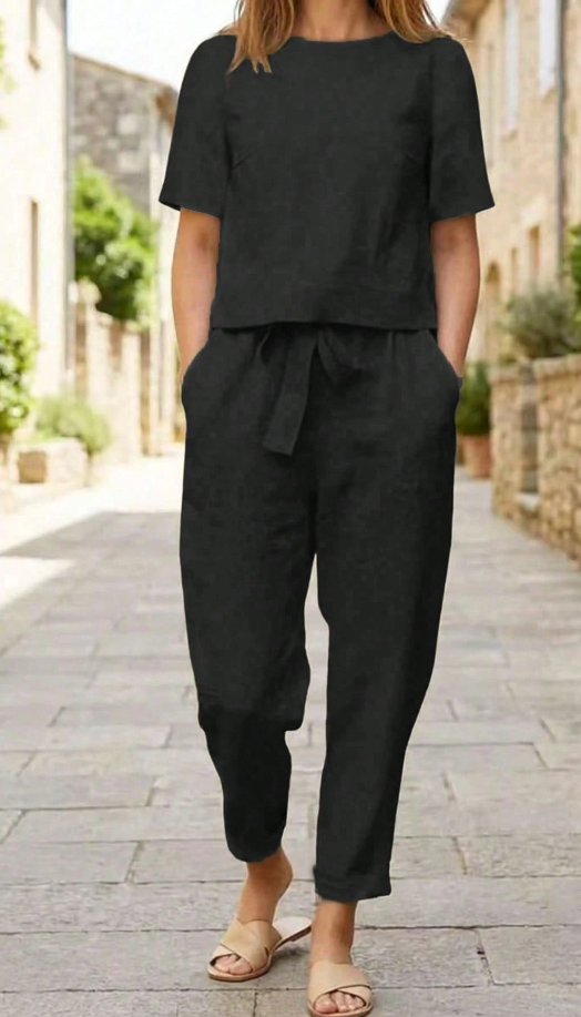 Conjunto Feminino Tâmara Preto Zary Moda - frente