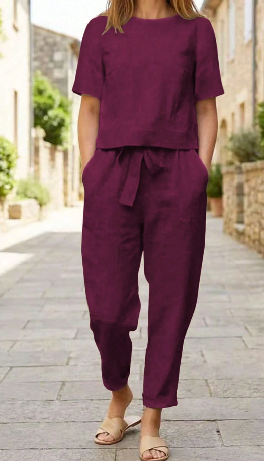Conjunto Feminino Tâmara Vinho Zary Moda - frente