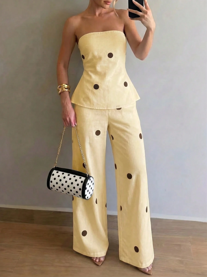Conjunto Feminino Mirella Amarelo Zary Moda - frente