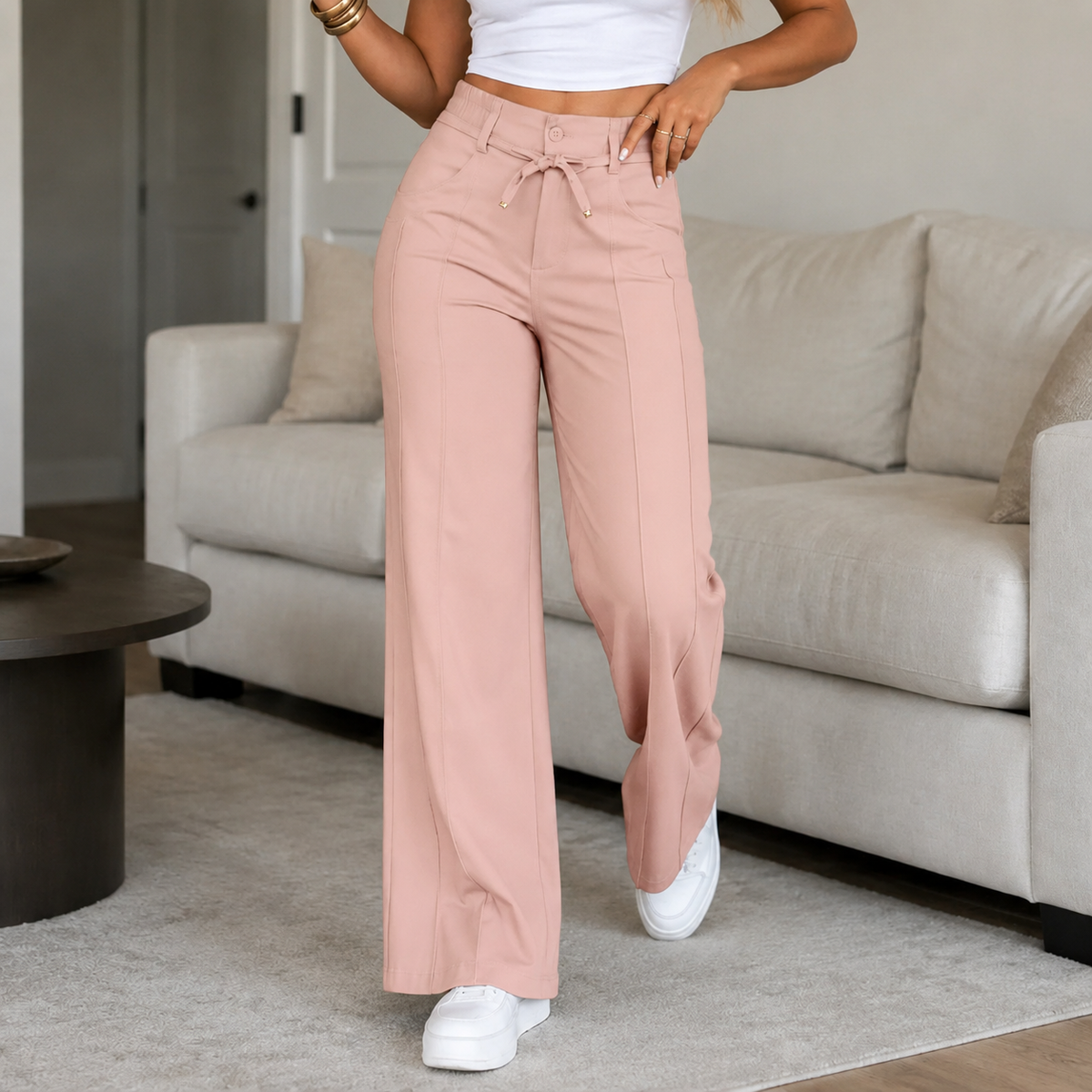 Calça Pantalona Julie em malha de seda gelo Zary Moda - foto 10