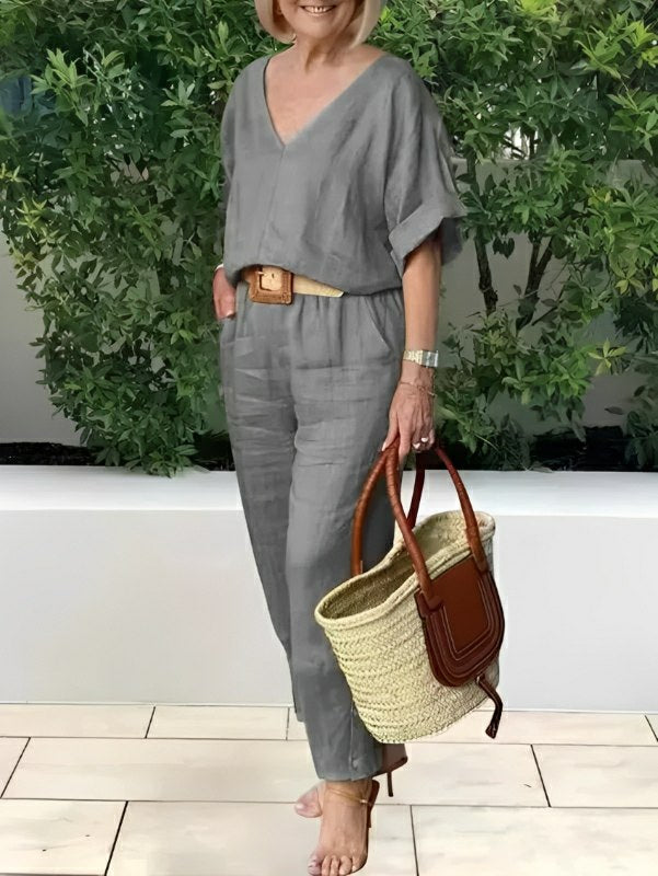 Conjunto Feminino Casual de Algodão e Linho Vicenza — Zary Moda
