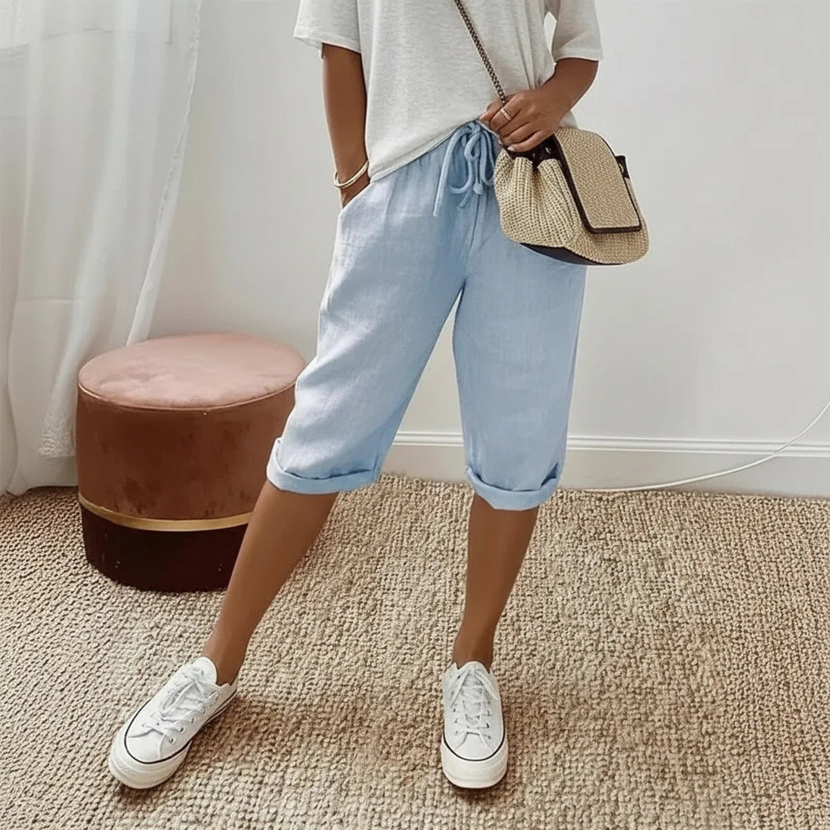 Bermuda Helena em linho de algodão Zary Moda - foto 1