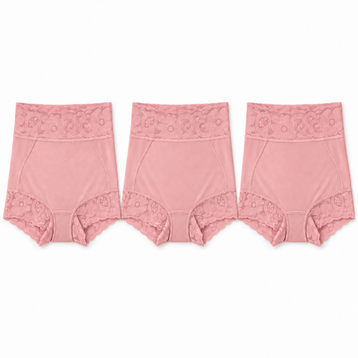 Kit com 3 calcinhas modeladoras BelaShaper rosa
