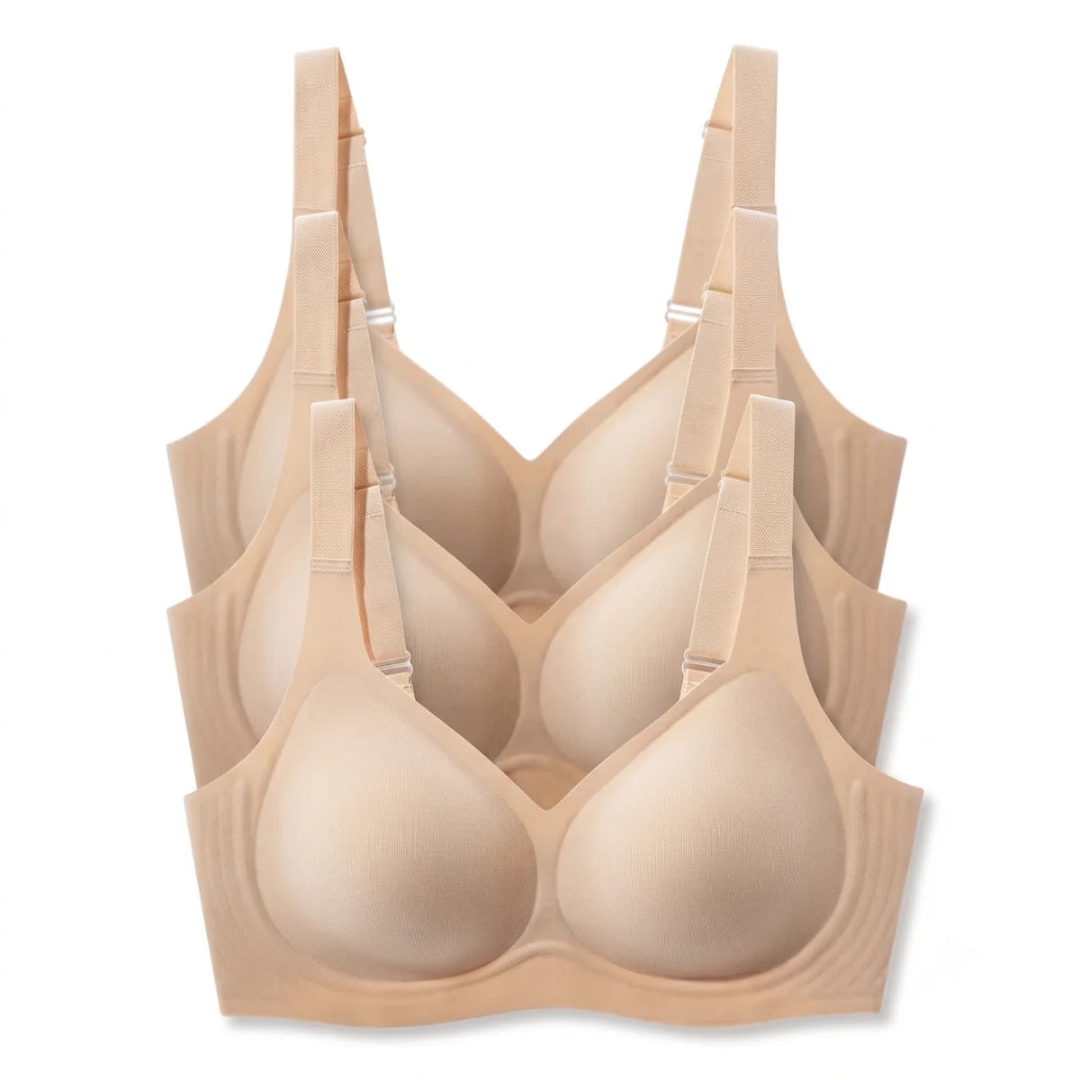 Kit 3 Sutiãs Luna Comfort - Efeito Invisível e Zero Marcas