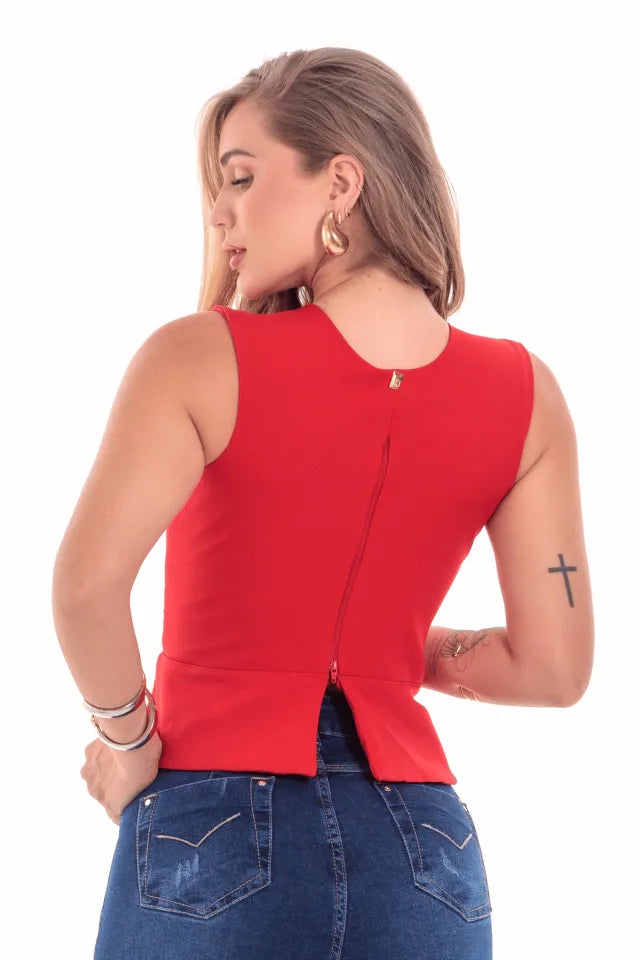 Blusa Peplum Pulsanti — Zary Moda