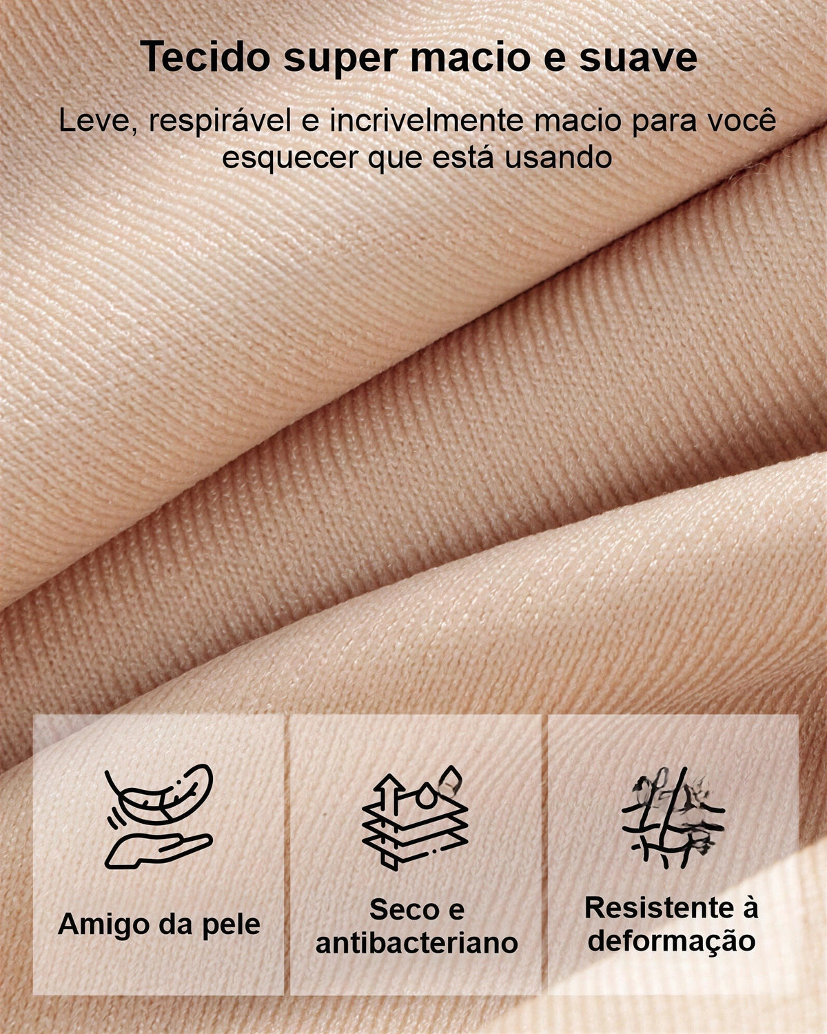 Tecido macio e respirável do sutiã BelleForma