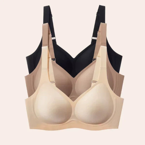 Kit 3 Sutiãs Luna Comfort™ - Sutiã com Efeito Invisível e Zero Marcas — Zary Moda